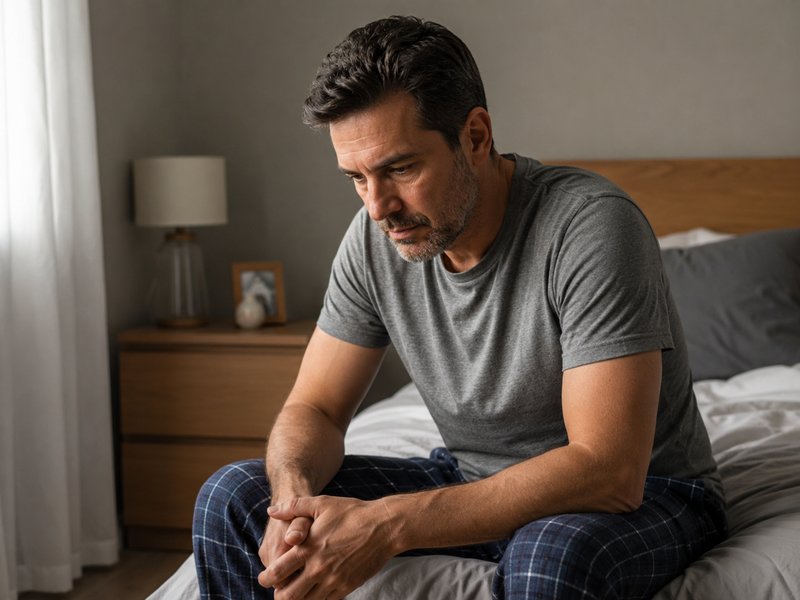 Casal com distância emocional — impacto da queda de testosterona no relacionamento